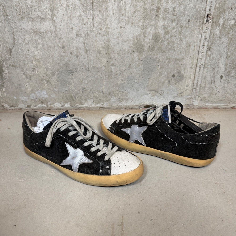 Golden Goose Deluxe Brand GGDB Super-Star Black Suede Low Top Sneakers Women